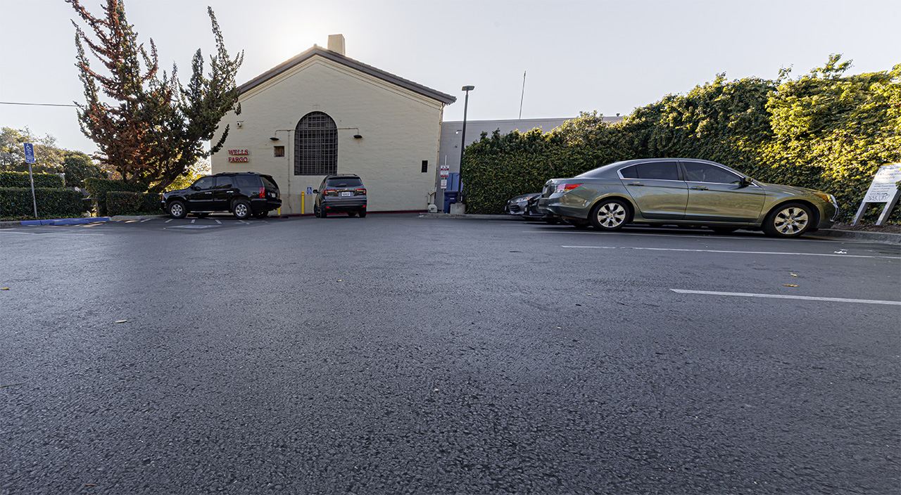The parking lot behind Wells Fargo at Ashby and College.